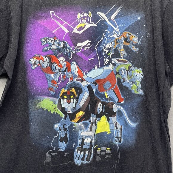 Voltron Defender Of The Universe Black Graphic T-Shirt L - Picture 2 of 5